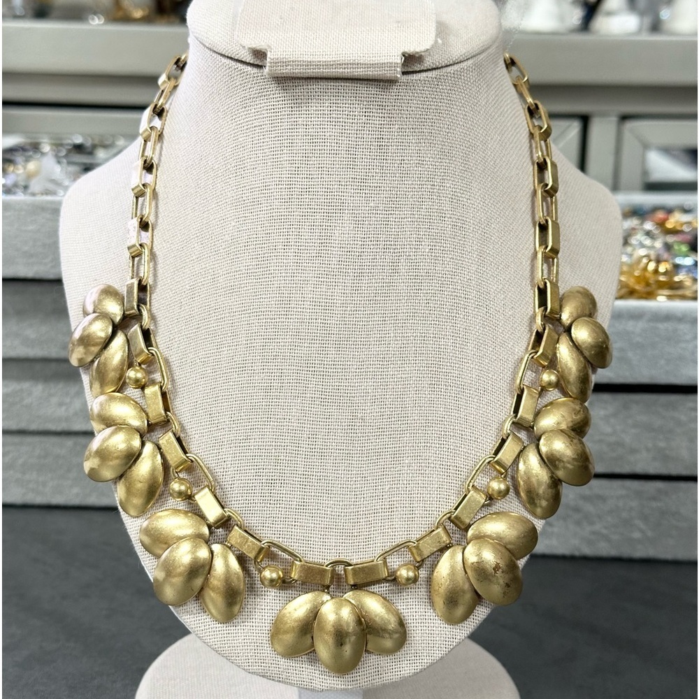 Signed Vintage Gold Stella & Dot Hazel Statement Necklace